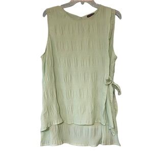 Vince Camuto Tiered Ruched Sleeveless Blouse Sz XL